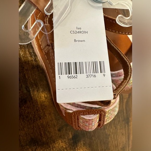 Carters Toddler Girls Isa Brown/Multi Velcro Strap Sandals NWT Various Sizes - Picture 3 of 8